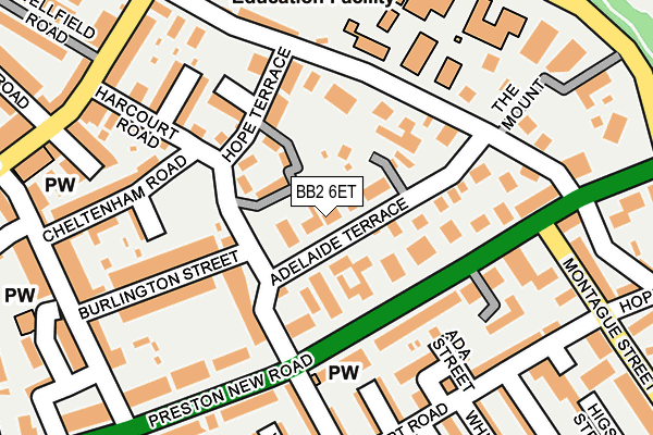 BB2 6ET map - OS OpenMap – Local (Ordnance Survey)