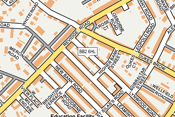 BB2 6HL map - OS OpenMap – Local (Ordnance Survey)