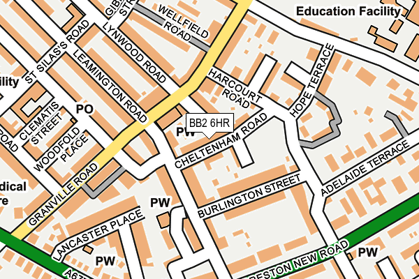 BB2 6HR map - OS OpenMap – Local (Ordnance Survey)