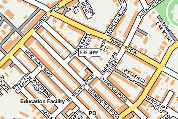 BB2 6HW map - OS OpenMap – Local (Ordnance Survey)