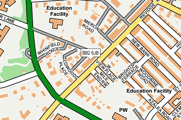 BB2 6JB map - OS OpenMap – Local (Ordnance Survey)
