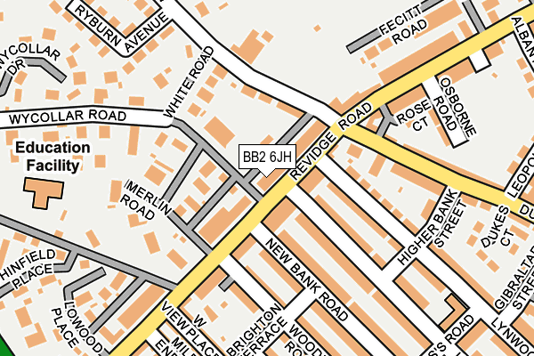 BB2 6JH map - OS OpenMap – Local (Ordnance Survey)