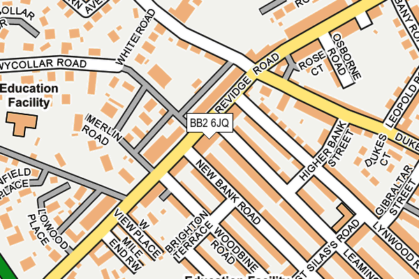 BB2 6JQ map - OS OpenMap – Local (Ordnance Survey)