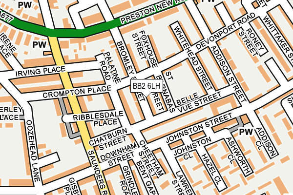 BB2 6LH map - OS OpenMap – Local (Ordnance Survey)