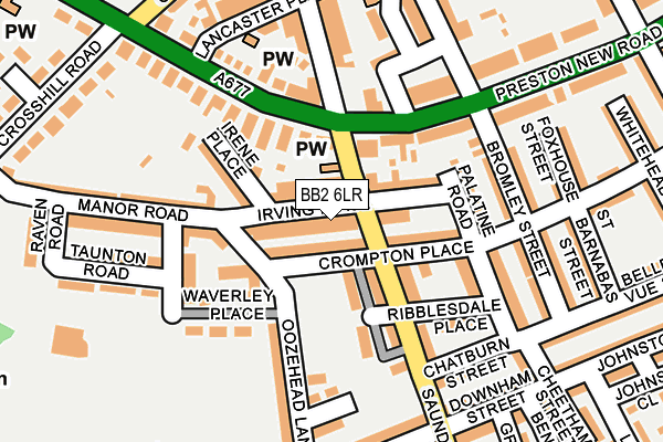 BB2 6LR map - OS OpenMap – Local (Ordnance Survey)
