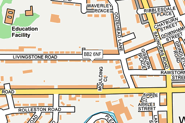 BB2 6NF map - OS OpenMap – Local (Ordnance Survey)