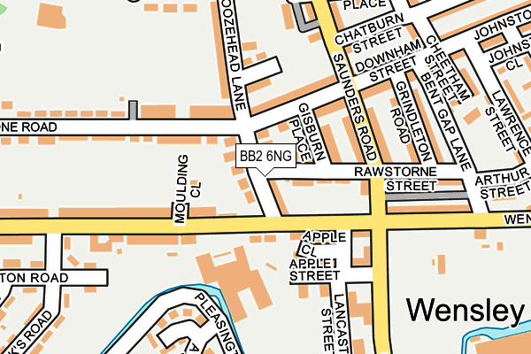 BB2 6NG map - OS OpenMap – Local (Ordnance Survey)