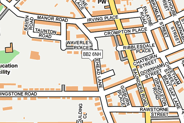 BB2 6NH map - OS OpenMap – Local (Ordnance Survey)