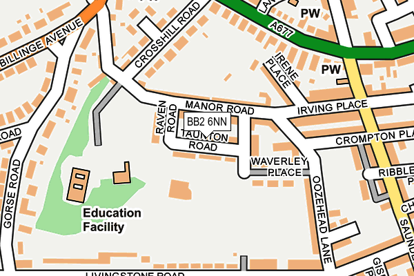 BB2 6NN map - OS OpenMap – Local (Ordnance Survey)