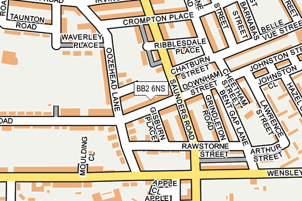 BB2 6NS map - OS OpenMap – Local (Ordnance Survey)