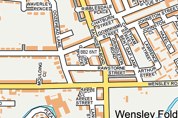 BB2 6NT map - OS OpenMap – Local (Ordnance Survey)
