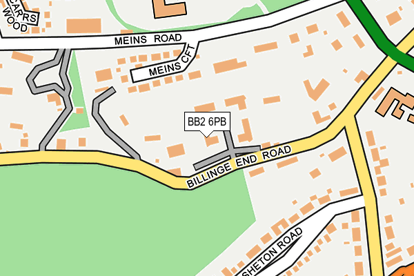 BB2 6PB map - OS OpenMap – Local (Ordnance Survey)