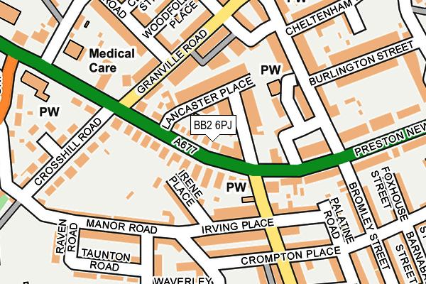 BB2 6PJ map - OS OpenMap – Local (Ordnance Survey)