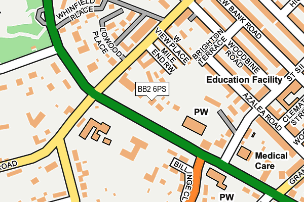 BB2 6PS map - OS OpenMap – Local (Ordnance Survey)