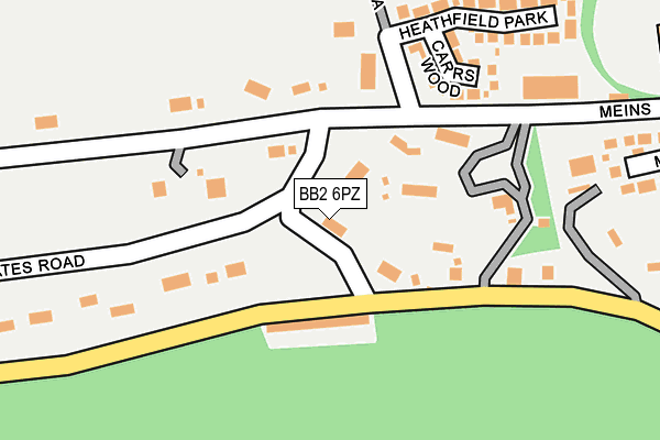 BB2 6PZ map - OS OpenMap – Local (Ordnance Survey)