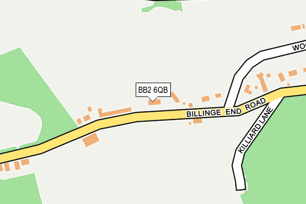 BB2 6QB map - OS OpenMap – Local (Ordnance Survey)