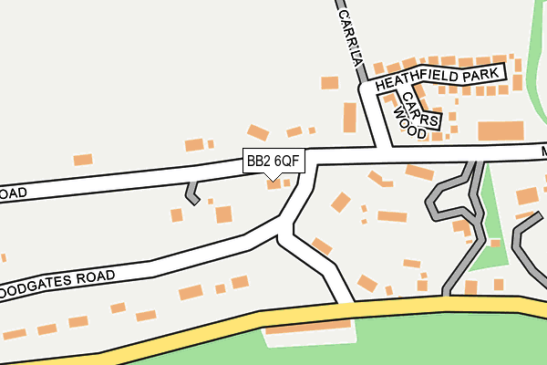 BB2 6QF map - OS OpenMap – Local (Ordnance Survey)