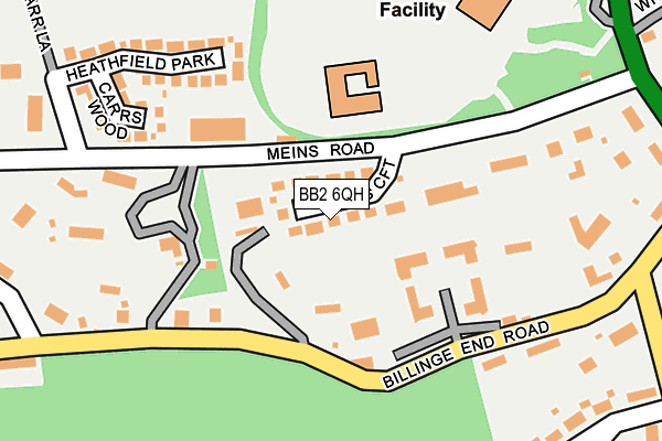BB2 6QH map - OS OpenMap – Local (Ordnance Survey)