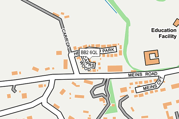 BB2 6QL map - OS OpenMap – Local (Ordnance Survey)