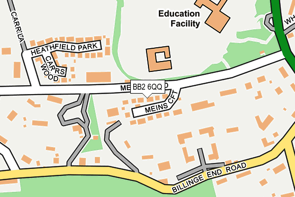 BB2 6QQ map - OS OpenMap – Local (Ordnance Survey)