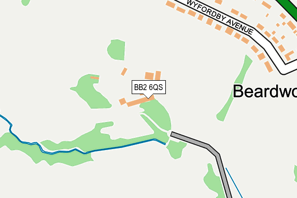 BB2 6QS map - OS OpenMap – Local (Ordnance Survey)