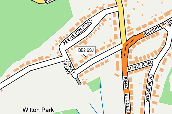 BB2 6SJ map - OS OpenMap – Local (Ordnance Survey)