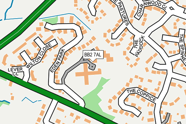 BB2 7AL map - OS OpenMap – Local (Ordnance Survey)
