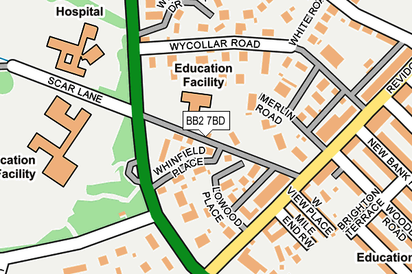 BB2 7BD map - OS OpenMap – Local (Ordnance Survey)