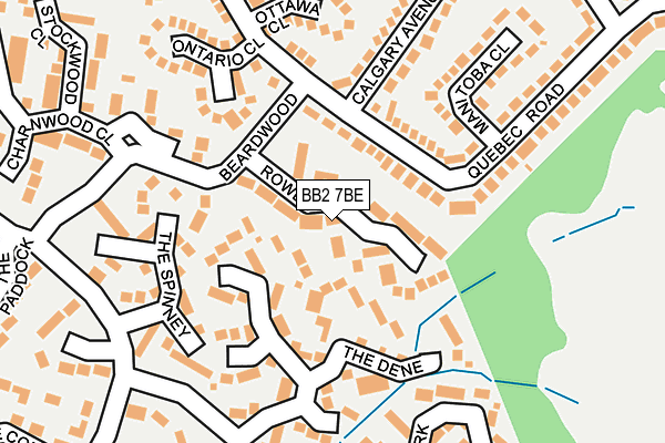 BB2 7BE map - OS OpenMap – Local (Ordnance Survey)