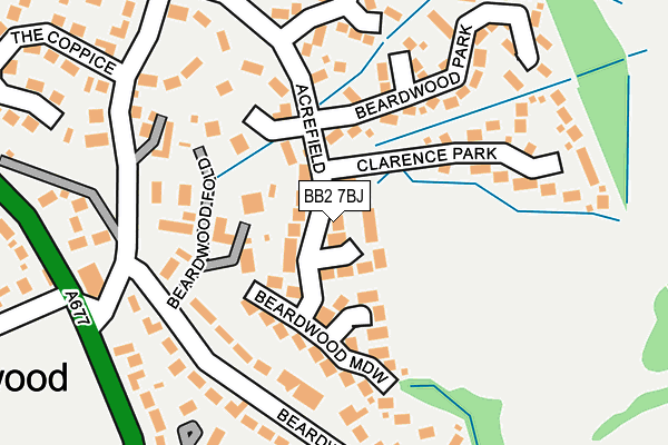 BB2 7BJ map - OS OpenMap – Local (Ordnance Survey)
