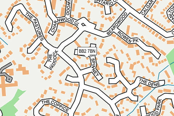 BB2 7BN map - OS OpenMap – Local (Ordnance Survey)
