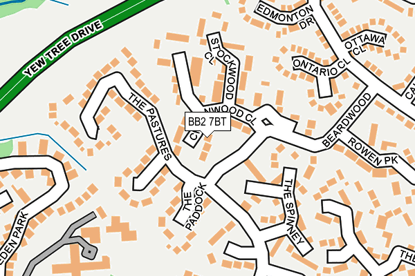 BB2 7BT map - OS OpenMap – Local (Ordnance Survey)