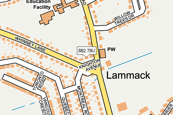 BB2 7BU map - OS OpenMap – Local (Ordnance Survey)