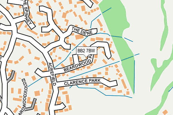 BB2 7BW map - OS OpenMap – Local (Ordnance Survey)