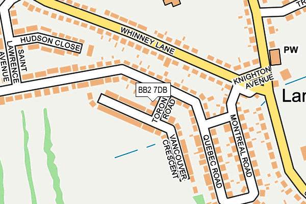 BB2 7DB map - OS OpenMap – Local (Ordnance Survey)