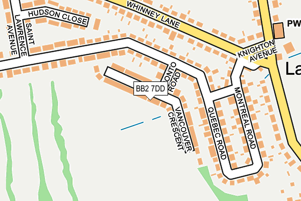 BB2 7DD map - OS OpenMap – Local (Ordnance Survey)