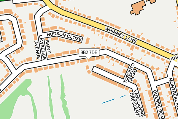 BB2 7DE map - OS OpenMap – Local (Ordnance Survey)