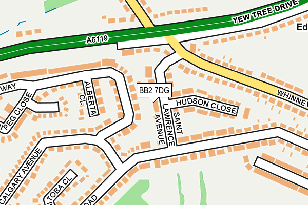 BB2 7DG map - OS OpenMap – Local (Ordnance Survey)