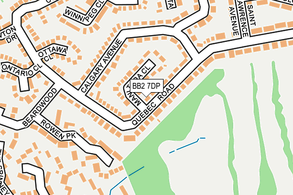 BB2 7DP map - OS OpenMap – Local (Ordnance Survey)