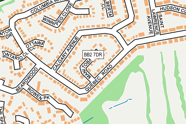 BB2 7DR map - OS OpenMap – Local (Ordnance Survey)