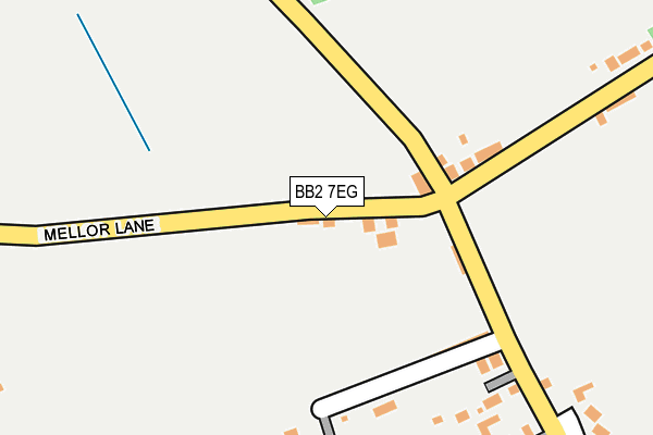 BB2 7EG map - OS OpenMap – Local (Ordnance Survey)