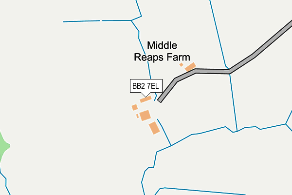 BB2 7EL map - OS OpenMap – Local (Ordnance Survey)
