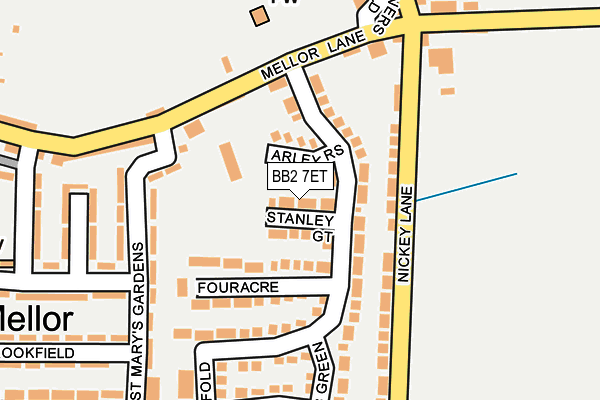 BB2 7ET map - OS OpenMap – Local (Ordnance Survey)