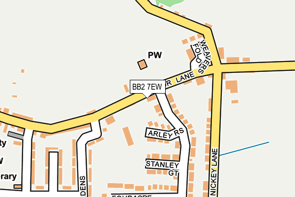 BB2 7EW map - OS OpenMap – Local (Ordnance Survey)