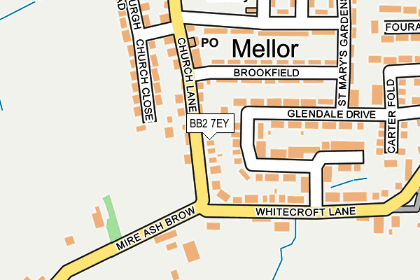 BB2 7EY map - OS OpenMap – Local (Ordnance Survey)