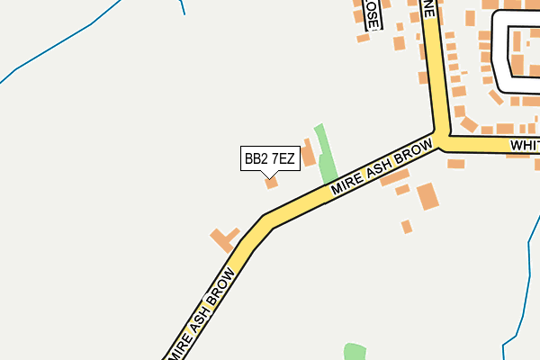 BB2 7EZ map - OS OpenMap – Local (Ordnance Survey)