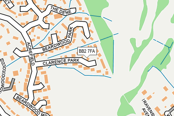 BB2 7FA map - OS OpenMap – Local (Ordnance Survey)