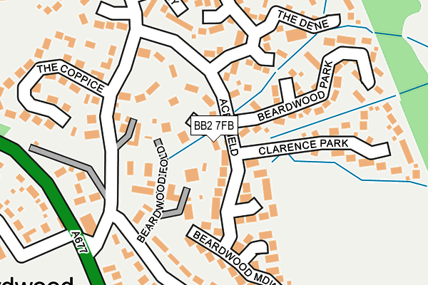 BB2 7FB map - OS OpenMap – Local (Ordnance Survey)