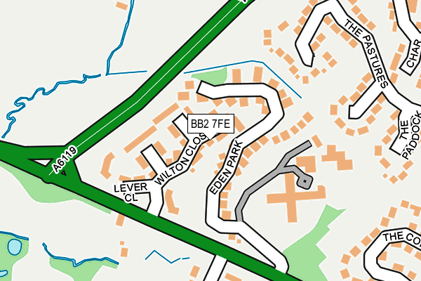 BB2 7FE map - OS OpenMap – Local (Ordnance Survey)