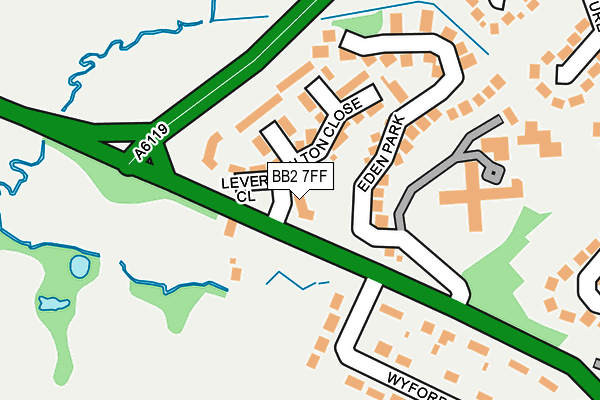 BB2 7FF map - OS OpenMap – Local (Ordnance Survey)